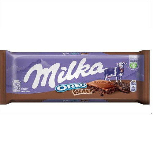 شکلات میلکا با طعم بیسکویت اوریو براونی